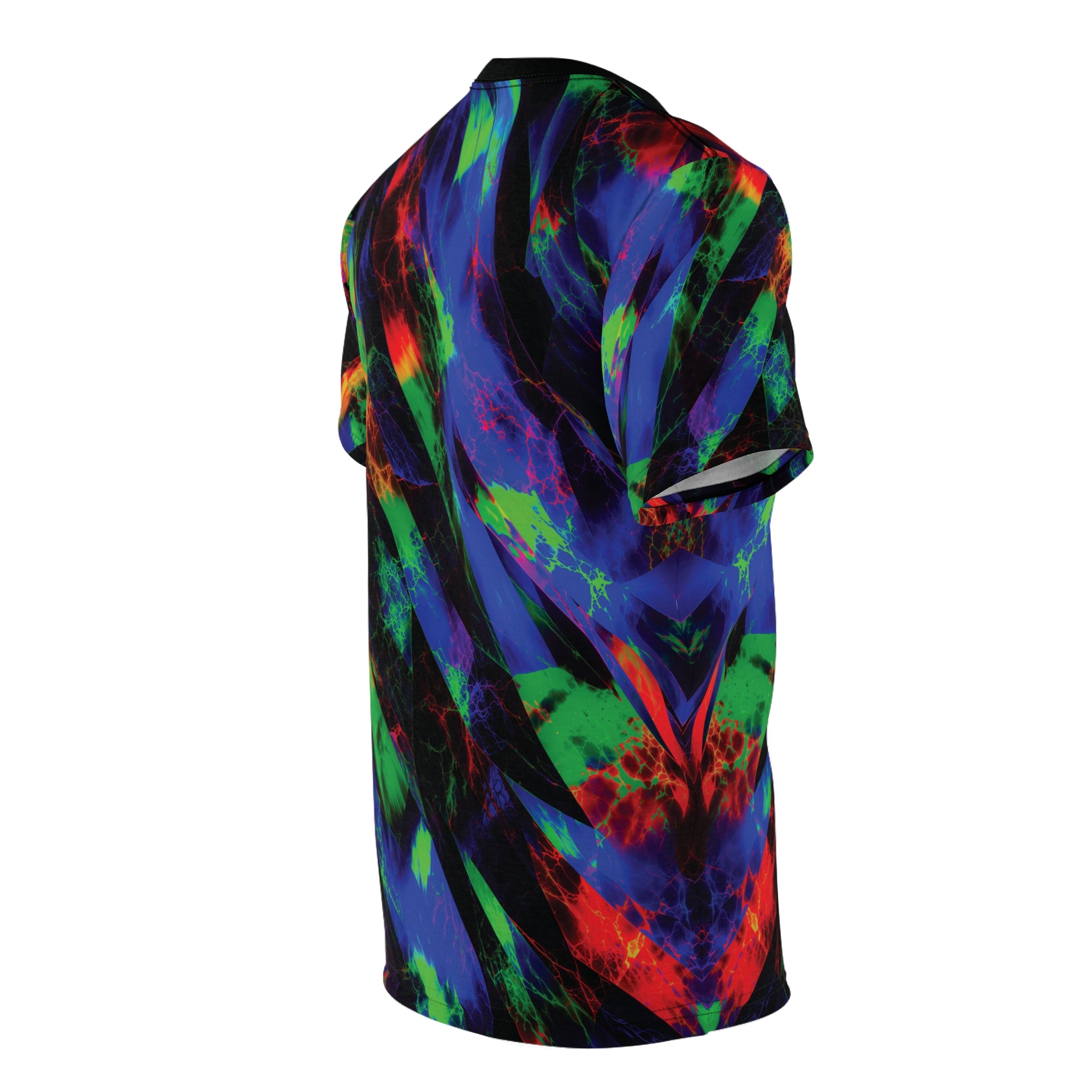 Voltage Rift Tee Neon Splash Cut & Sew T-Shirt