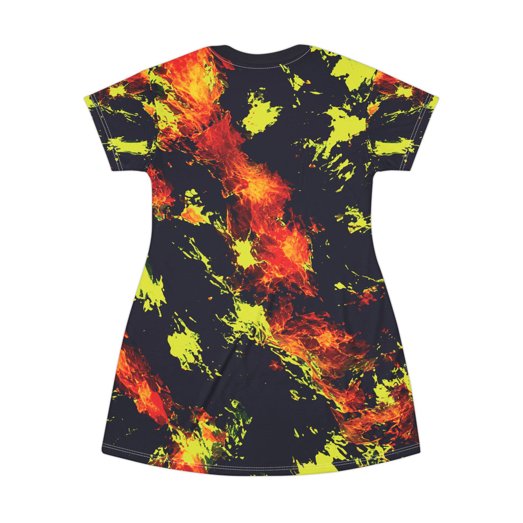 Black Opal Flame T-Shirt Dress