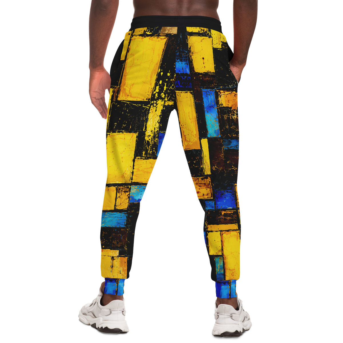 Athletic Joggers, Not Your Basic Opal Blue Gold Athletic Joggers