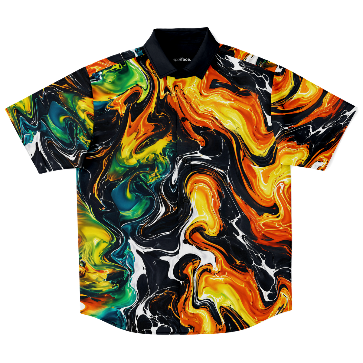 Short Sleeve Shirt, Not Your Normal Statement Shirt – Vibrant Graphic Button Down
