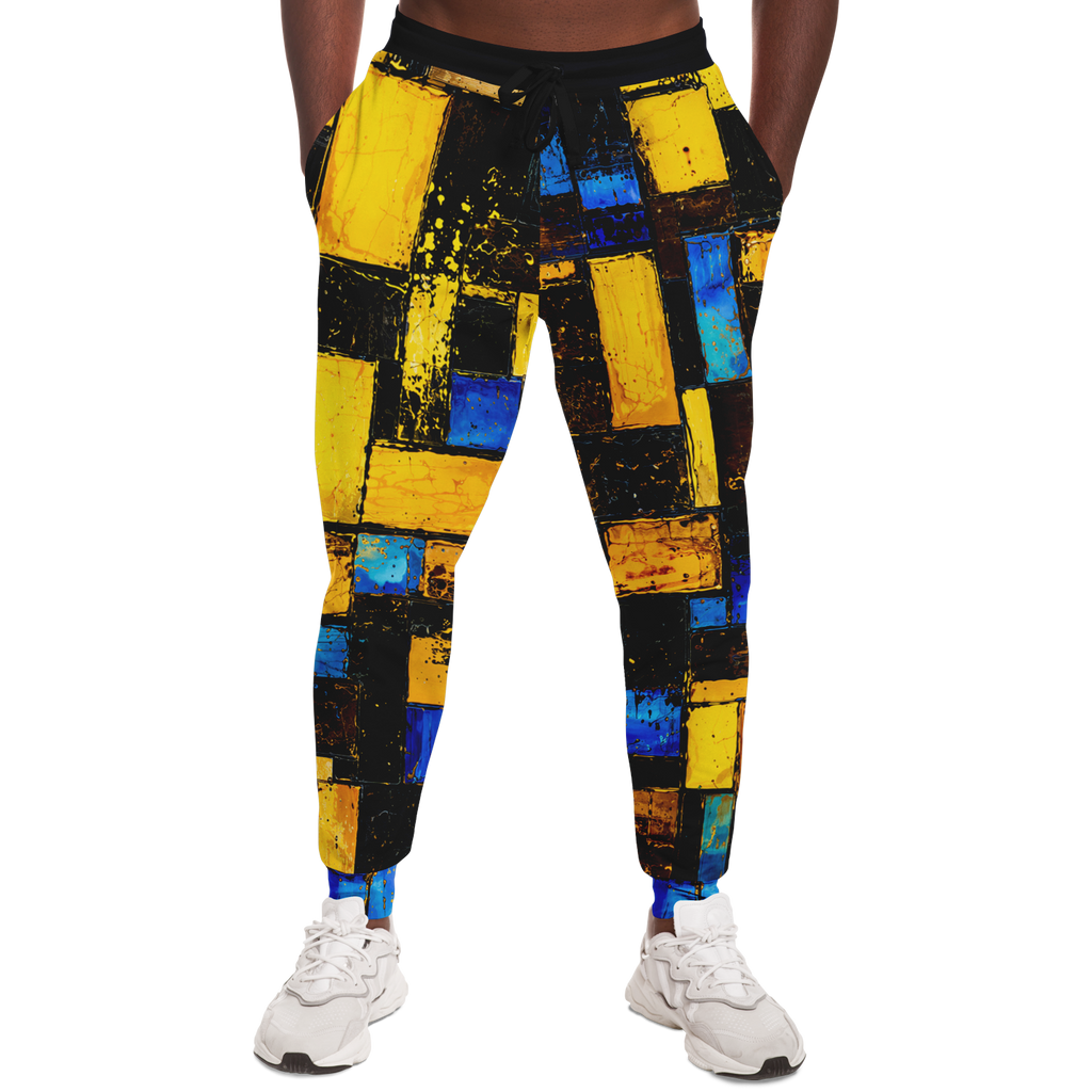 Athletic Joggers, Not Your Basic Opal Blue Gold Athletic Joggers