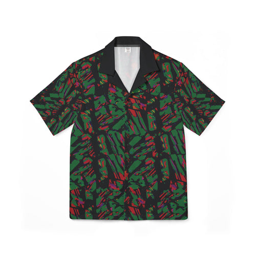 Hawaiian Camp Shirt, Not Just Men's Tropical Camo Button Top