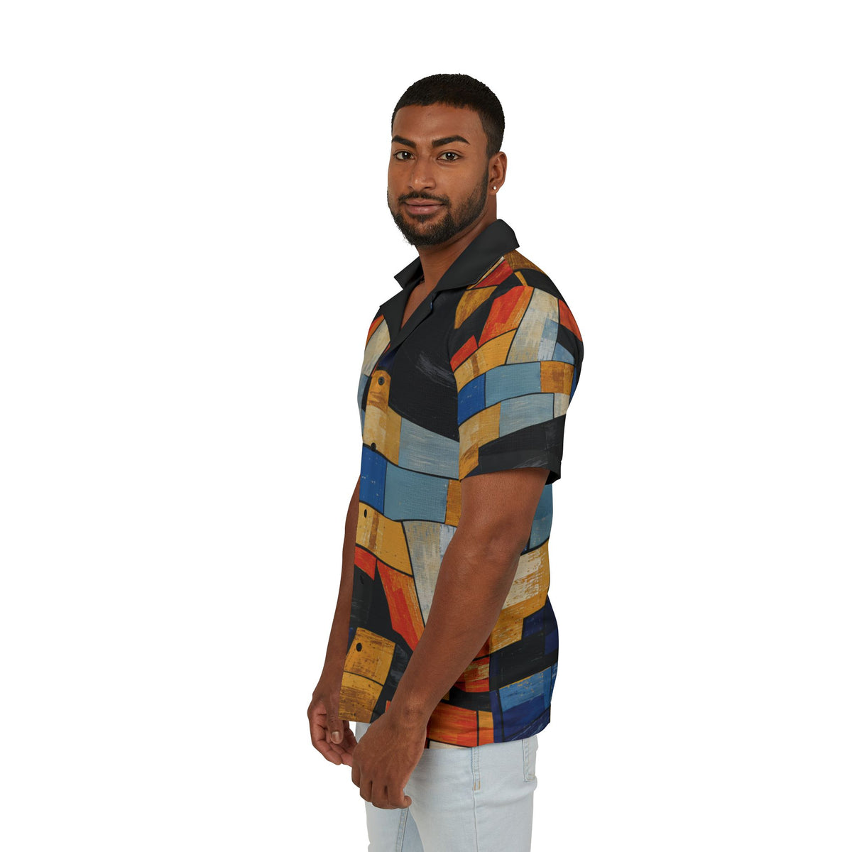 Hawaiian Shirt, Not Your Basic Opal Patchwork Hawaiian Shirt