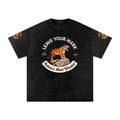 T-Shirt, Not Easily Tamed Snow Washed Oversized Cotton Tee