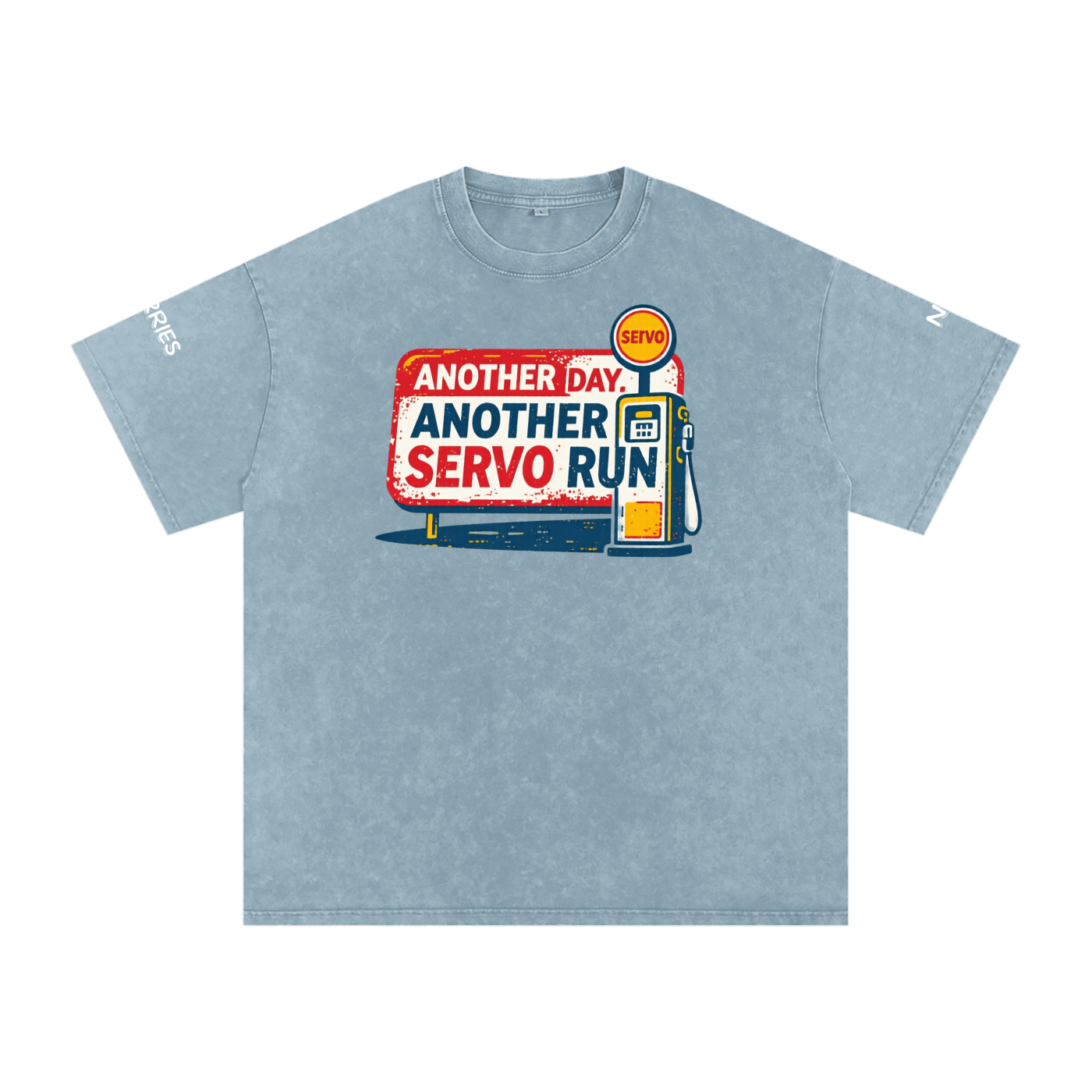 Not the Usual Snow Washed Oversized Cotton T-Shirt Another Day Servo Run Tee