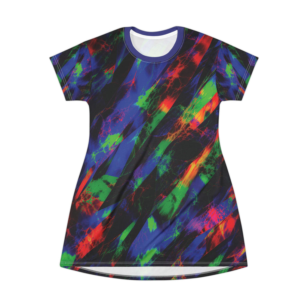 Opal Neon Brushstroke T-Shirt Dress