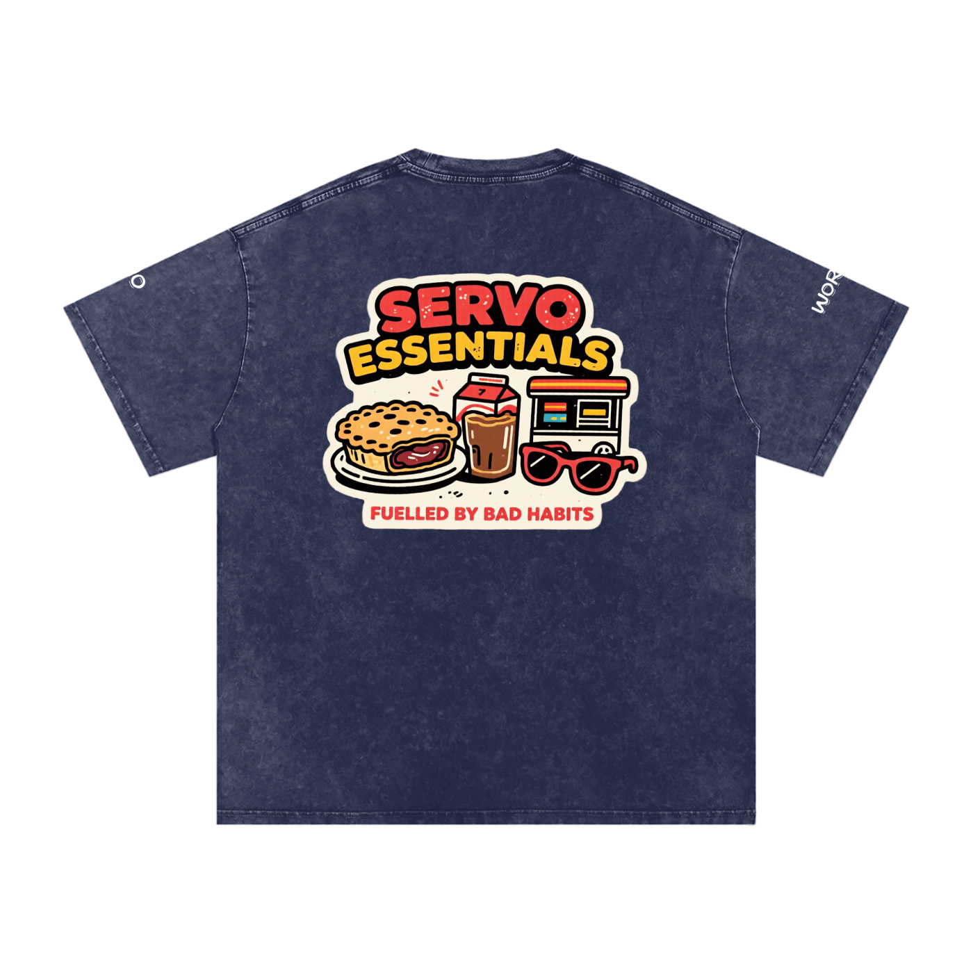 Not the Usual Snow Washed Oversized Cotton T-Shirt Another Day Servo Run Tee
