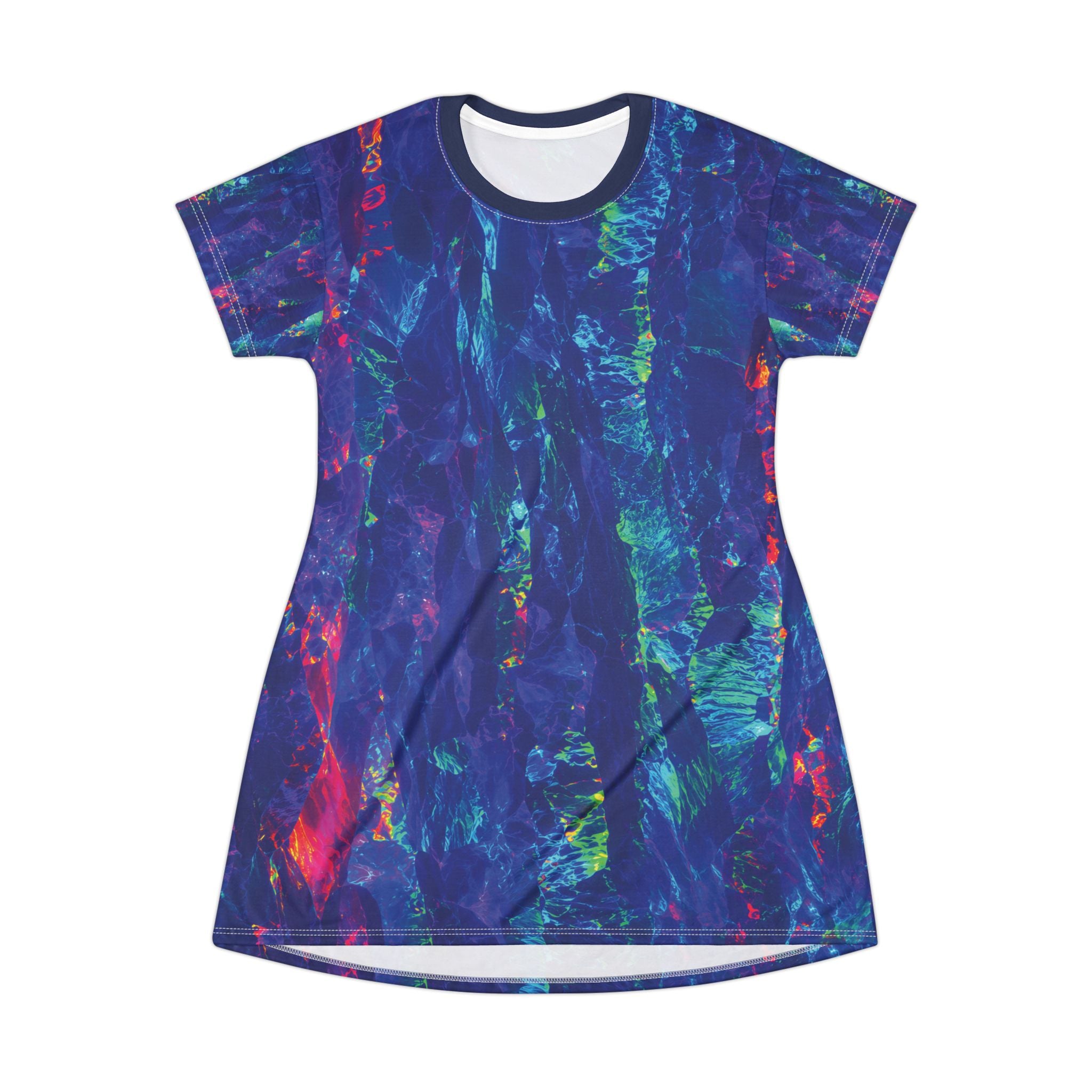 Not Just an Electric Tide A-Line T-Shirt Dress