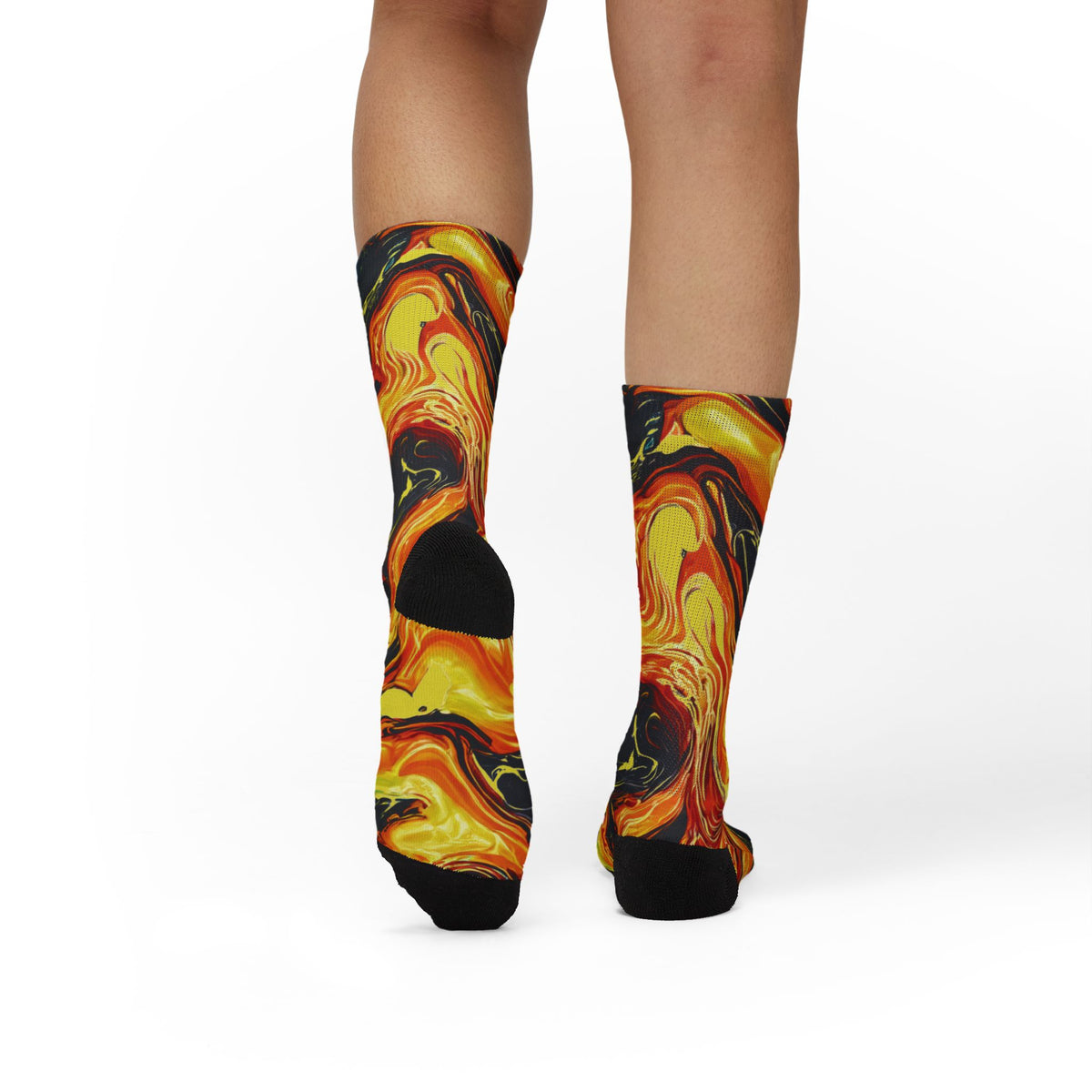 Socks, The Coolest Inferno Swirl Crew Socks