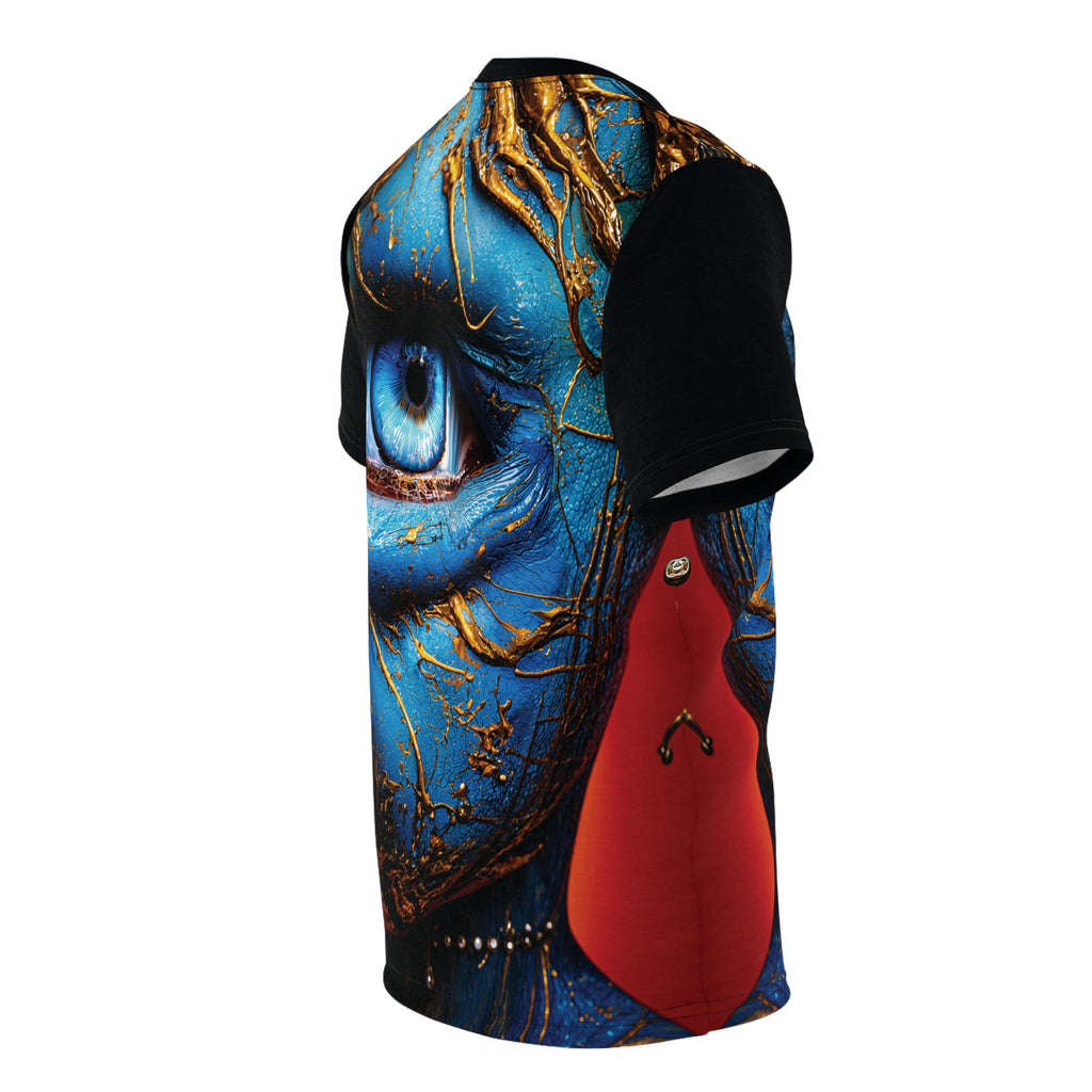 Cut & Sew Opal Blue Eye Art Tee All-Over Print T-Shirt