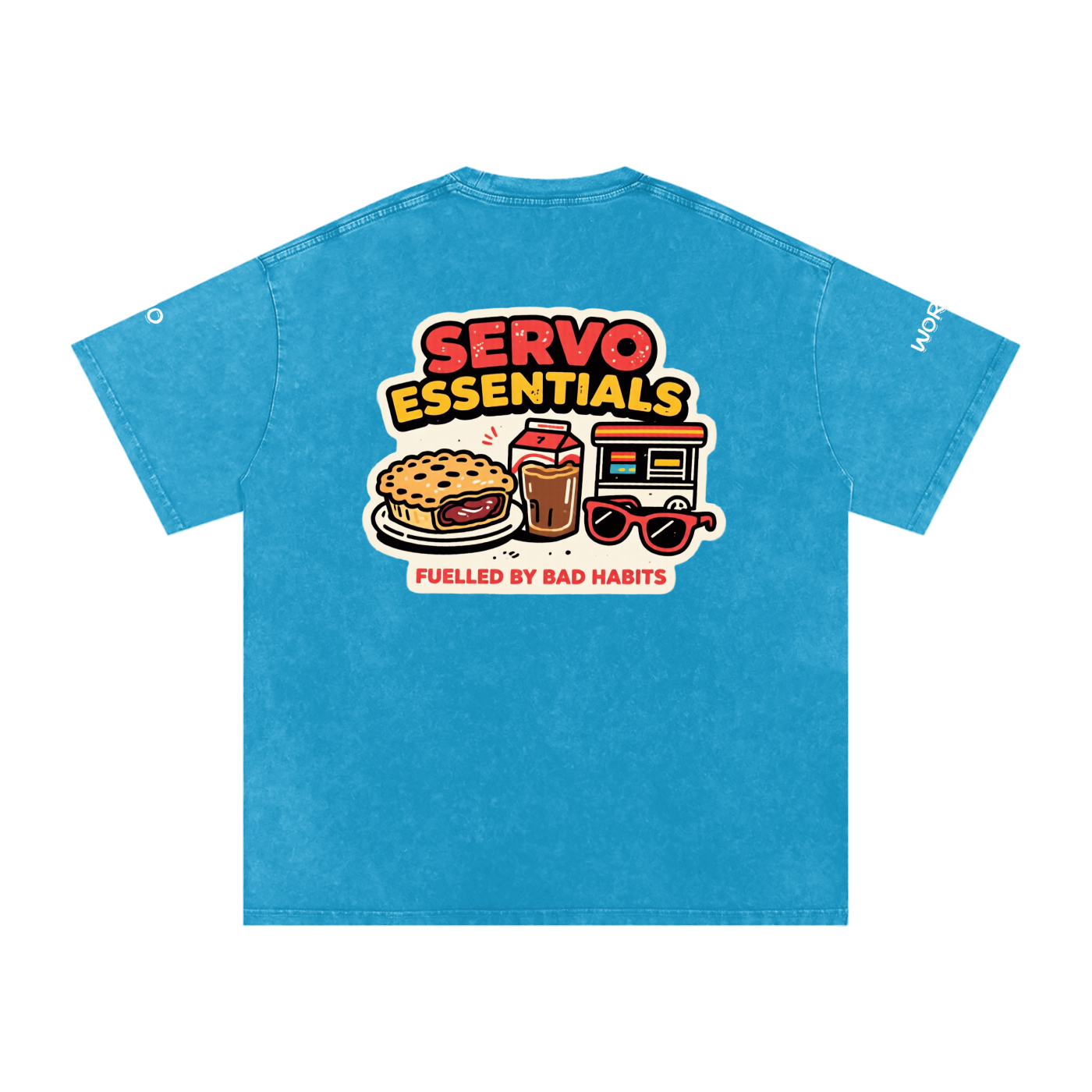 Not the Usual Snow Washed Oversized Cotton T-Shirt Another Day Servo Run Tee