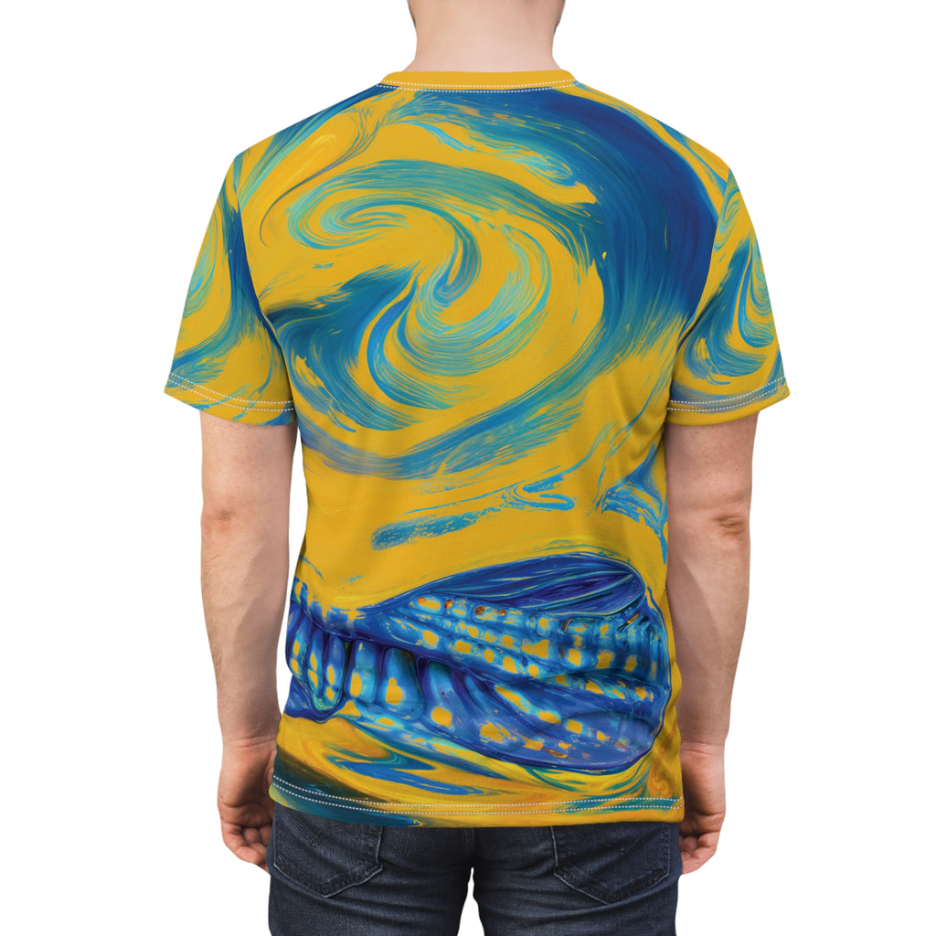 Solar Gaze Opal Eye Tee Bold Yellow & Blue T-Shirt