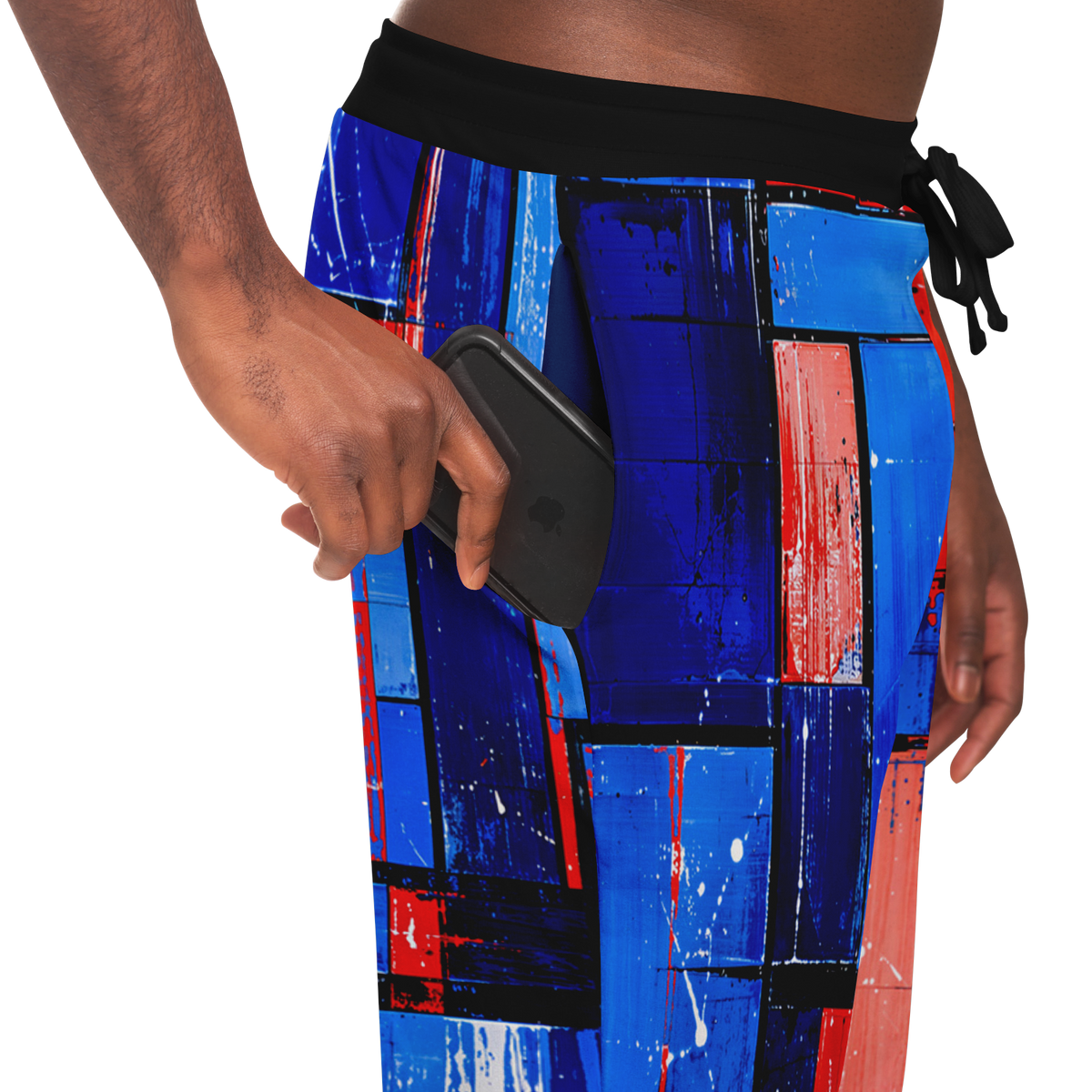 Athletic Joggers, Not Your Basic Electric Grid Athletic Joggers