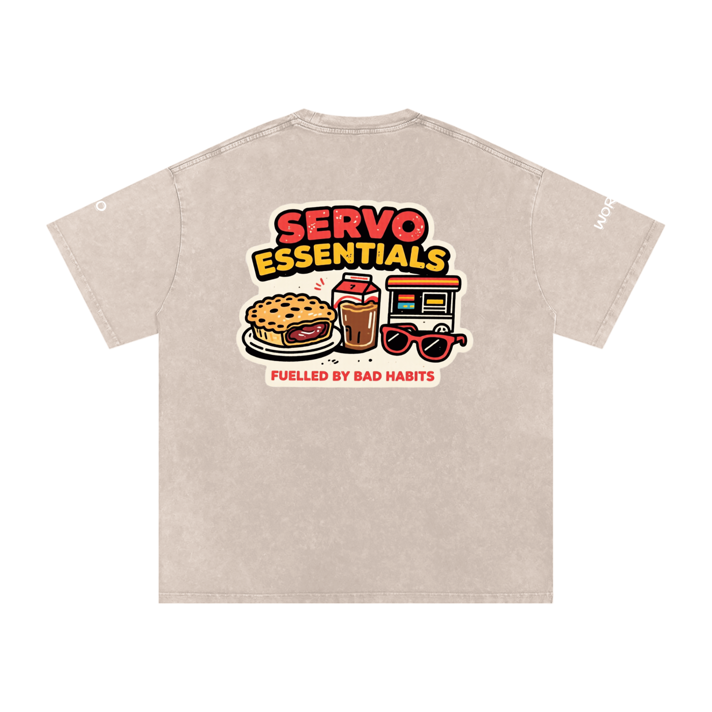 Not the Usual Snow Washed Oversized Cotton T-Shirt Another Day Servo Run Tee