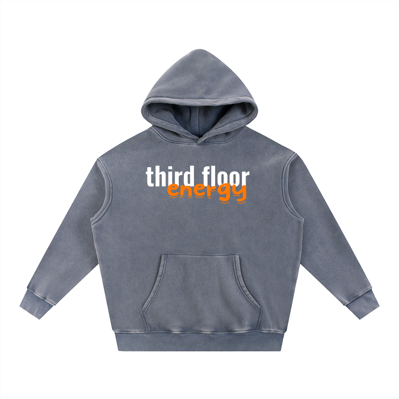 Not Calm Third Floor Energy Snow Wash Oversized Hoodie