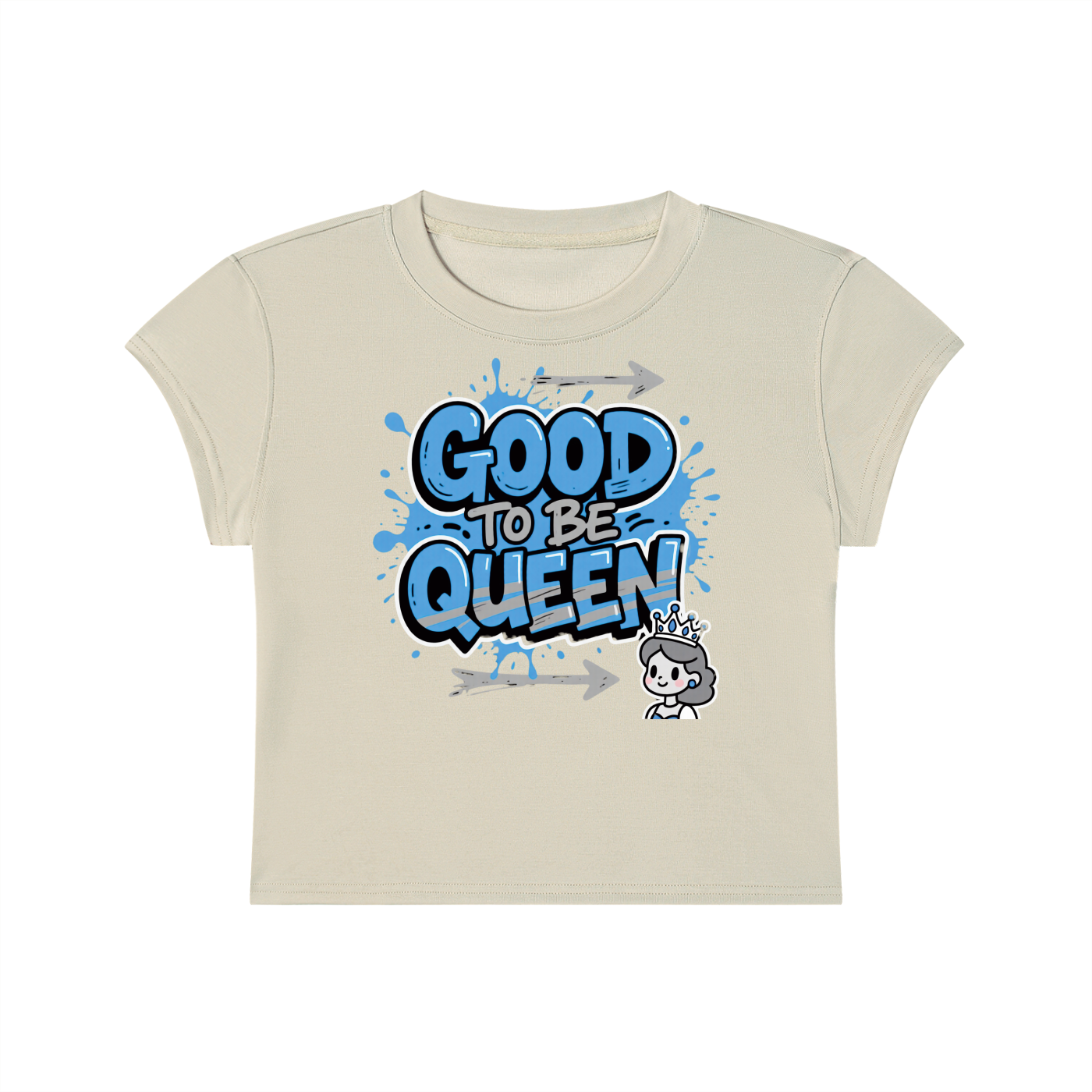 Not Silent Women's Slim-Fit Cropped T-Shirt - Good To Be Queen Tee