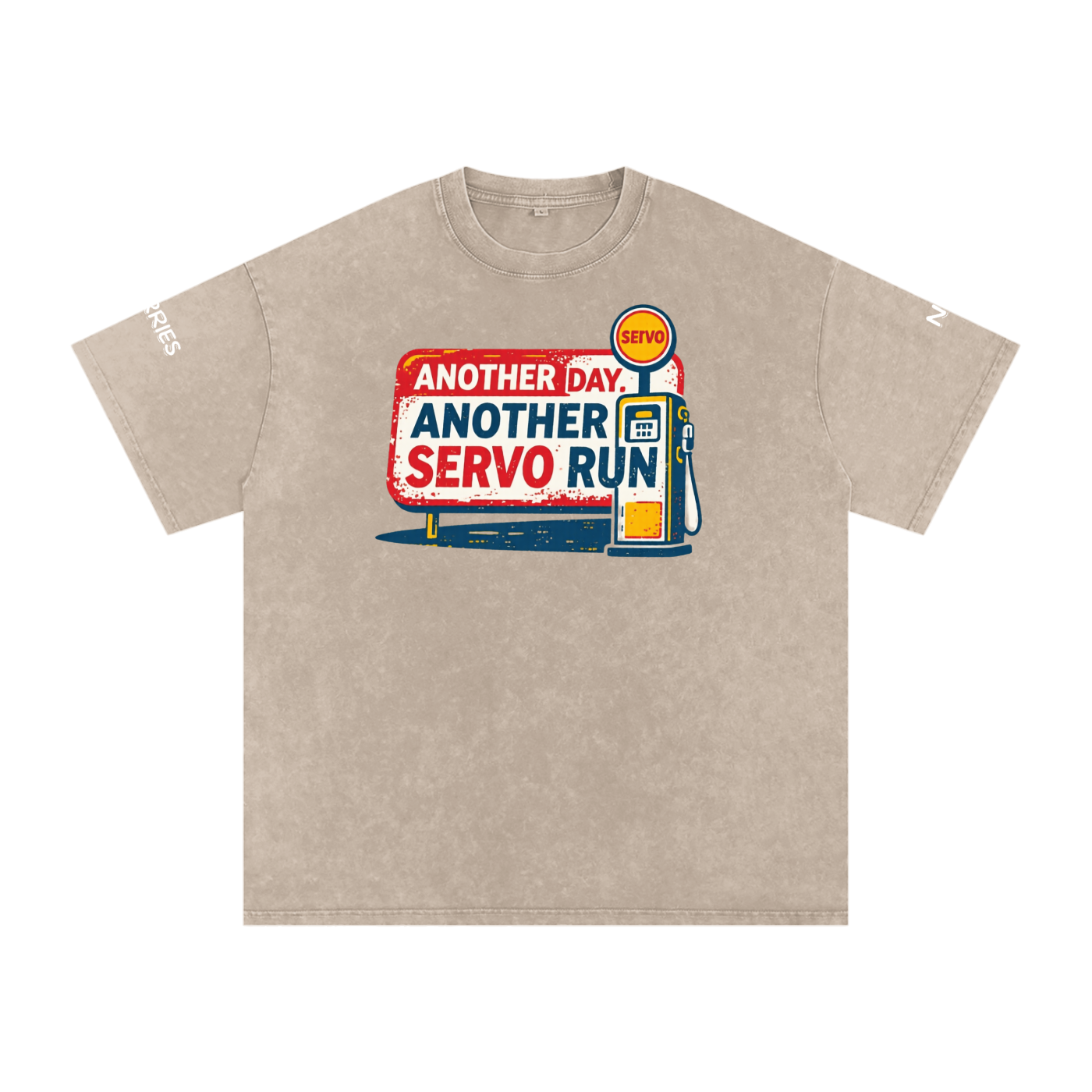 Not the Usual Snow Washed Oversized Cotton T-Shirt Another Day Servo Run Tee