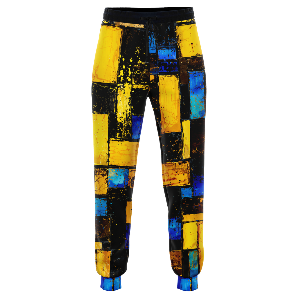 Athletic Joggers, Not Your Basic Opal Blue Gold Athletic Joggers