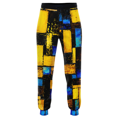 Athletic Joggers, Not Your Basic Opal Blue Gold Athletic Joggers