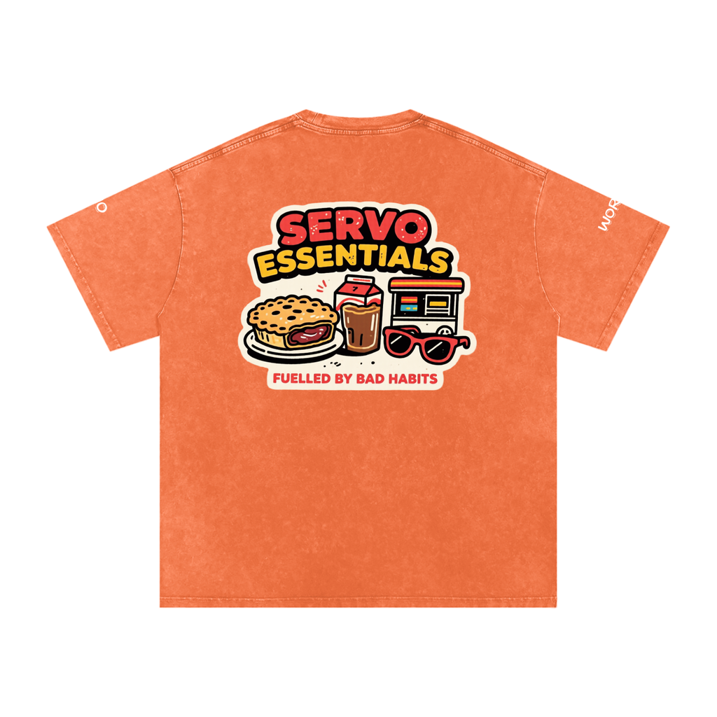 Not the Usual Snow Washed Oversized Cotton T-Shirt Another Day Servo Run Tee