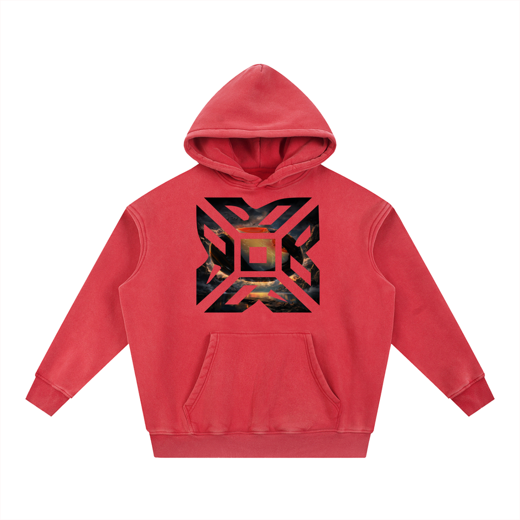 Not Cut From A Cold Palette Snow Wash Fleece Oversize Hoodie Don’t Look Back