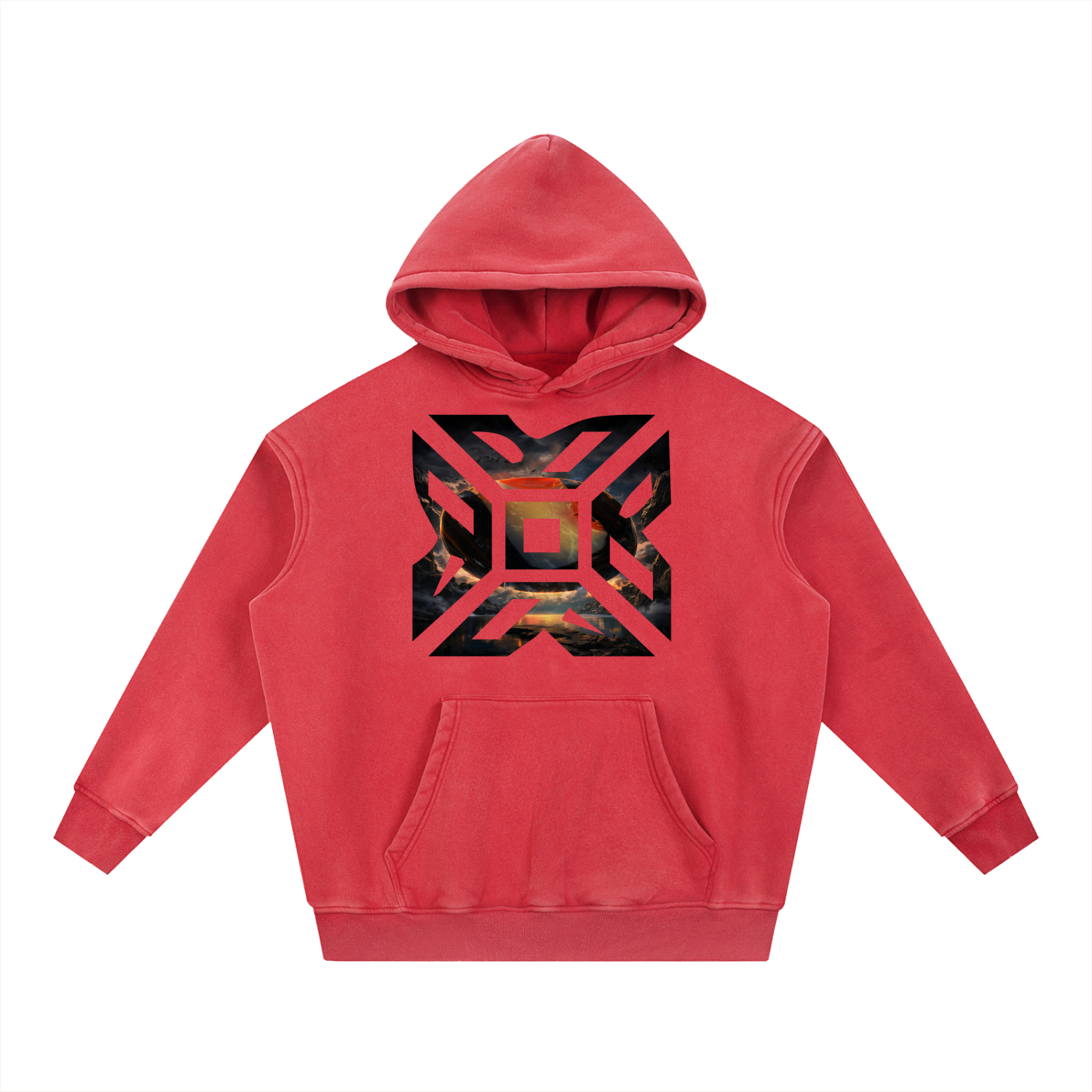 Not Cut From A Cold Palette Snow Wash Fleece Oversize Hoodie Don’t Look Back
