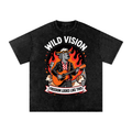 Cotton T-Shirt , Not Made For Small Energy Snow Washed Oversized Wild Vision
