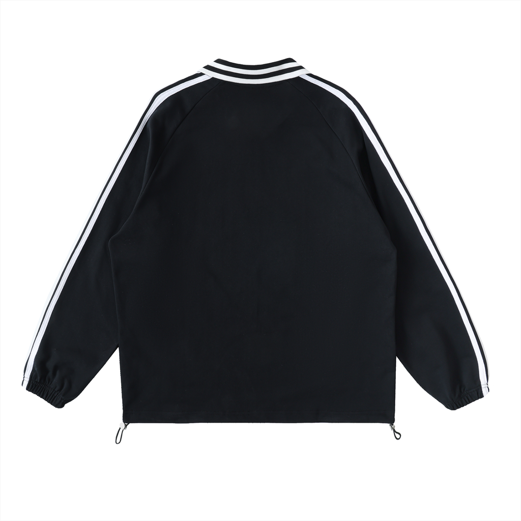 Sweatshirt, Not Easily Impressed – Unisex Contrast Stripe Lapel Sweatshirt