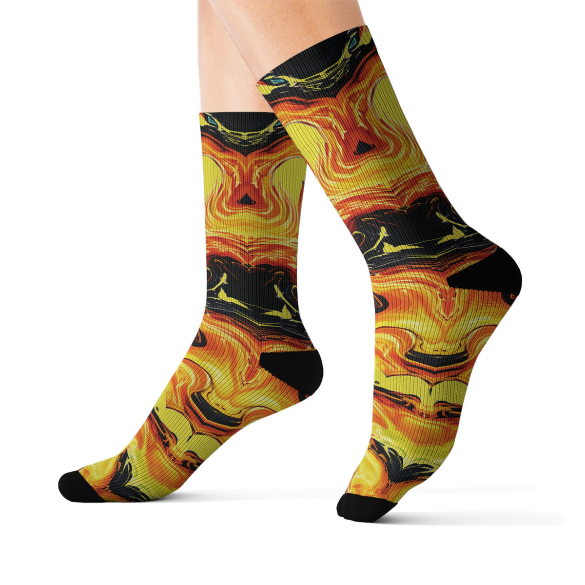 Socks, The Coolest Inferno Swirl Crew Socks