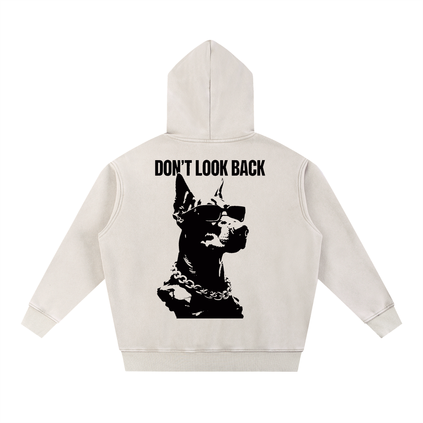 Not Cut From A Cold Palette Snow Wash Fleece Oversize Hoodie Don’t Look Back