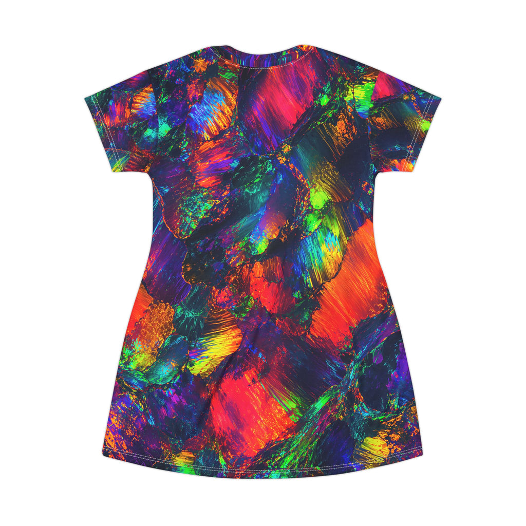 Opal Abstract Butterfly Wing T-Shirt Dress