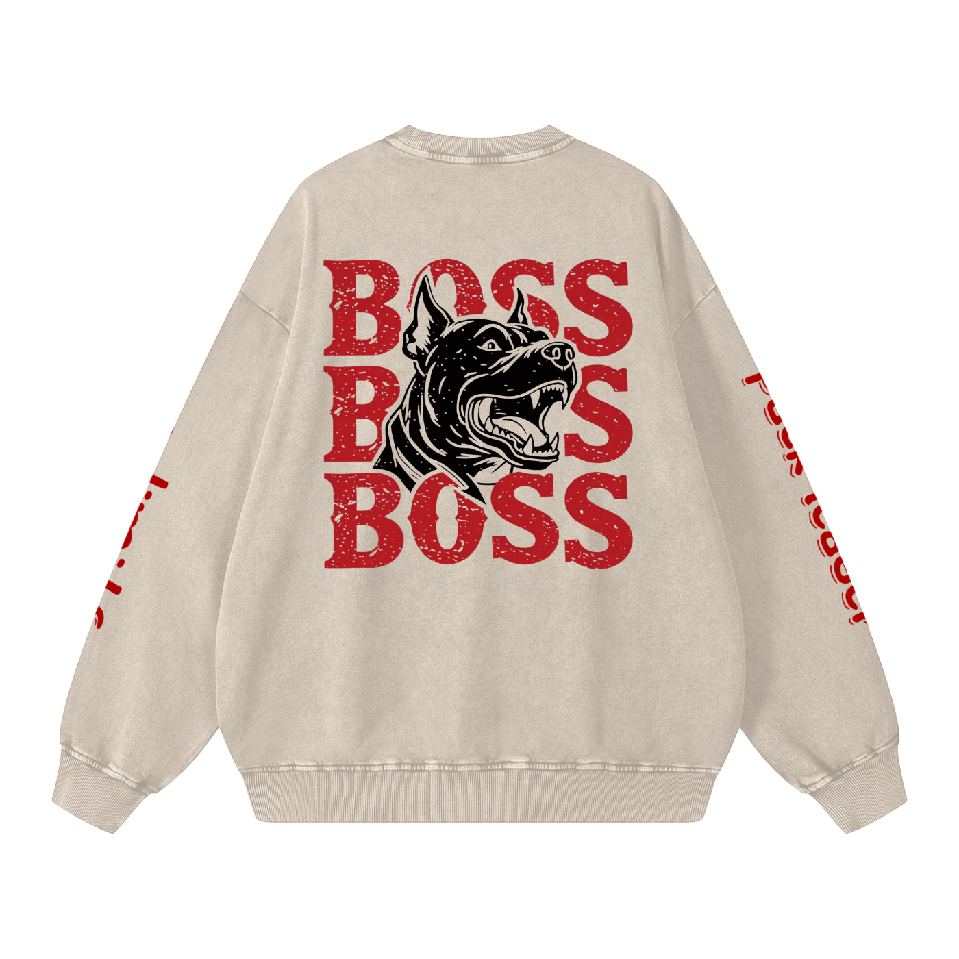 Not Mild Snow Washed Oversized Sweatshirt Opal Boss Glitch