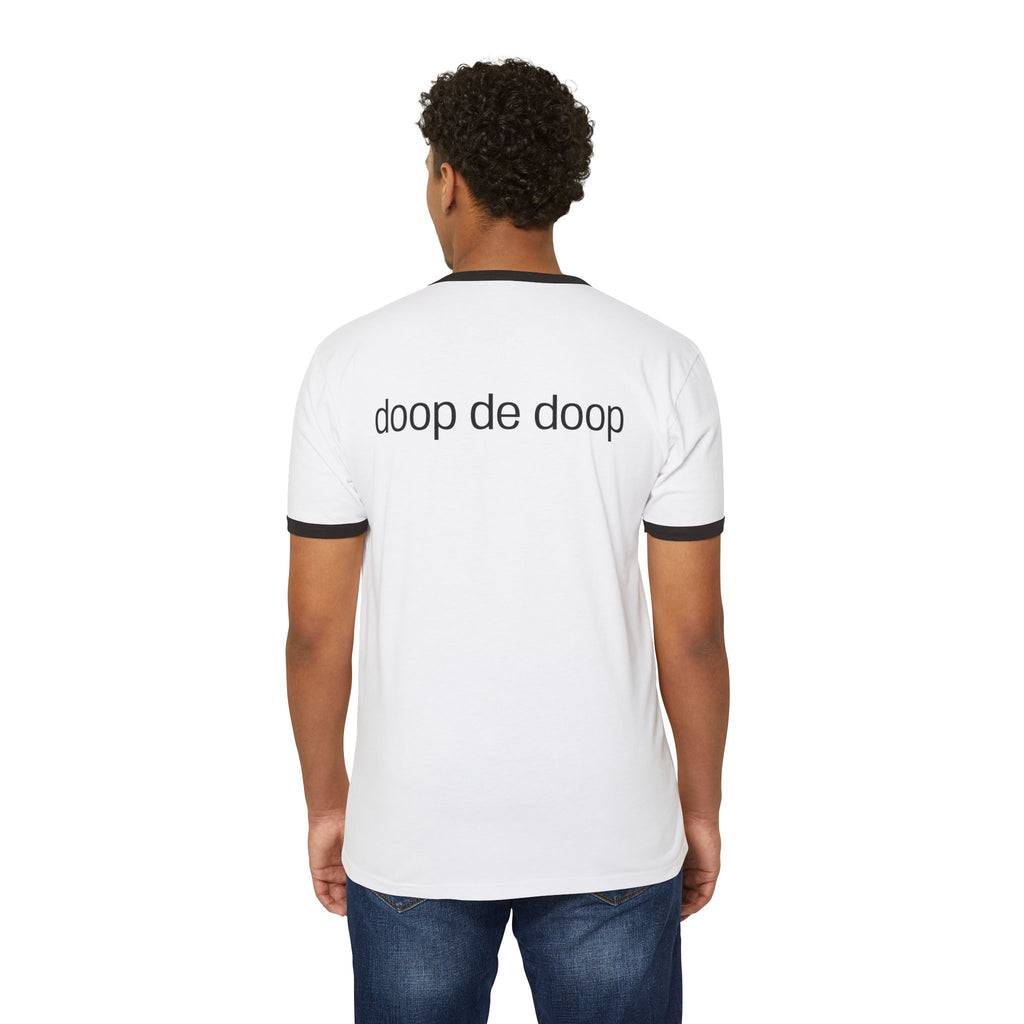 Not The Plain Option Work of Art Everybody Ringer Tee — doop de doop Graphic T‑Shirt