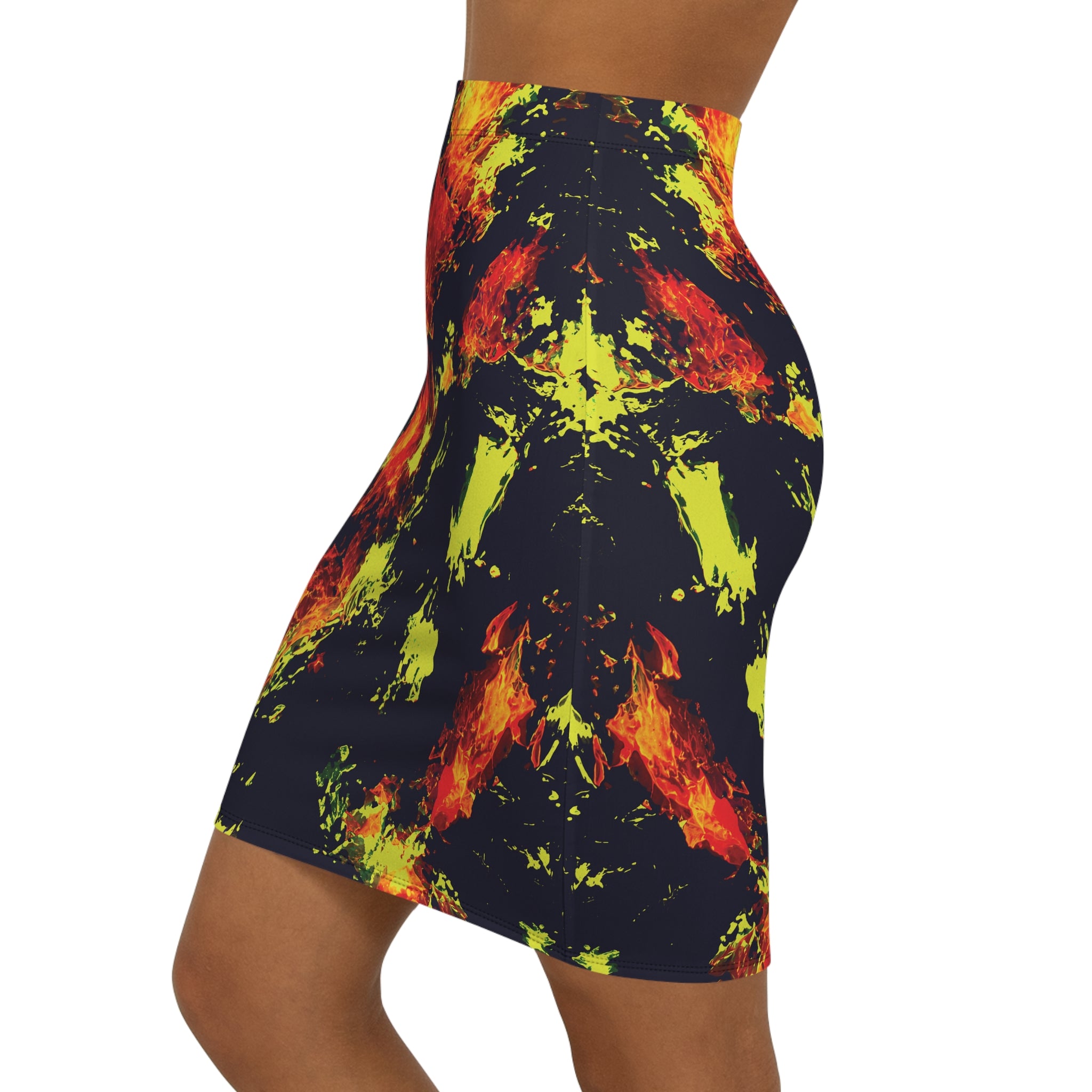 Inferno Static Opal Pencil Skirt