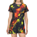 Black Opal Flame T-Shirt Dress