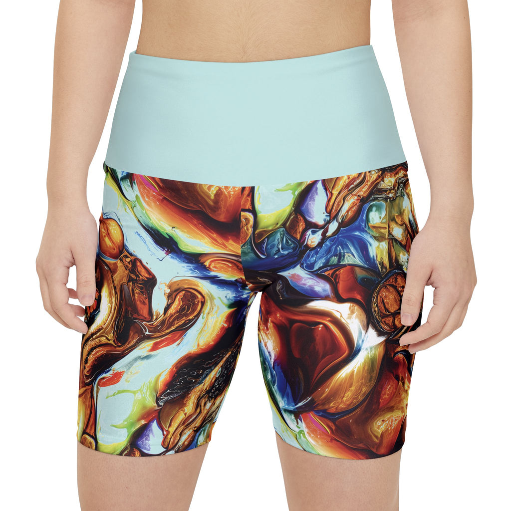 Molten Aura High-Waist Workout Shorts Athletic Biker Shorts