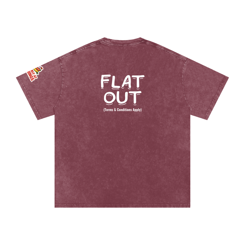 Not The Ordinary Snow Washed Oversized Cotton T-Shirt Flat Out Weekend Uniform Tee