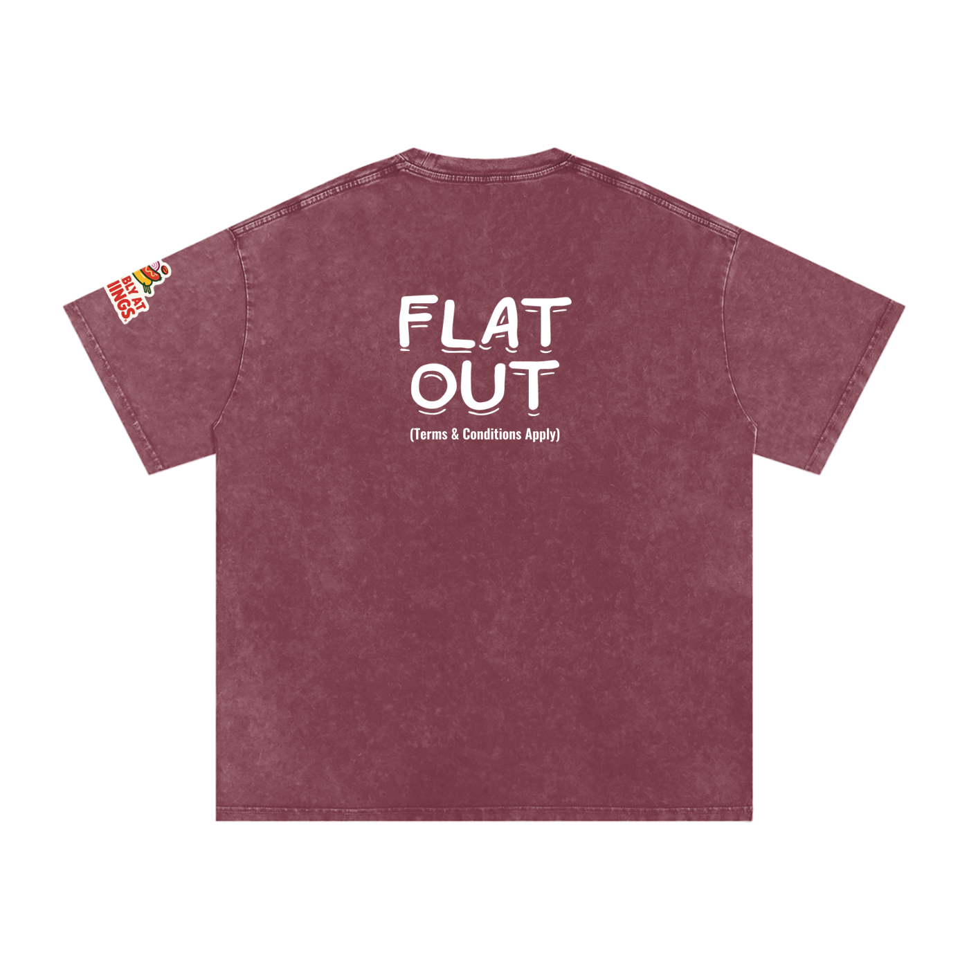 Not The Ordinary Snow Washed Oversized Cotton T-Shirt Flat Out Weekend Uniform Tee
