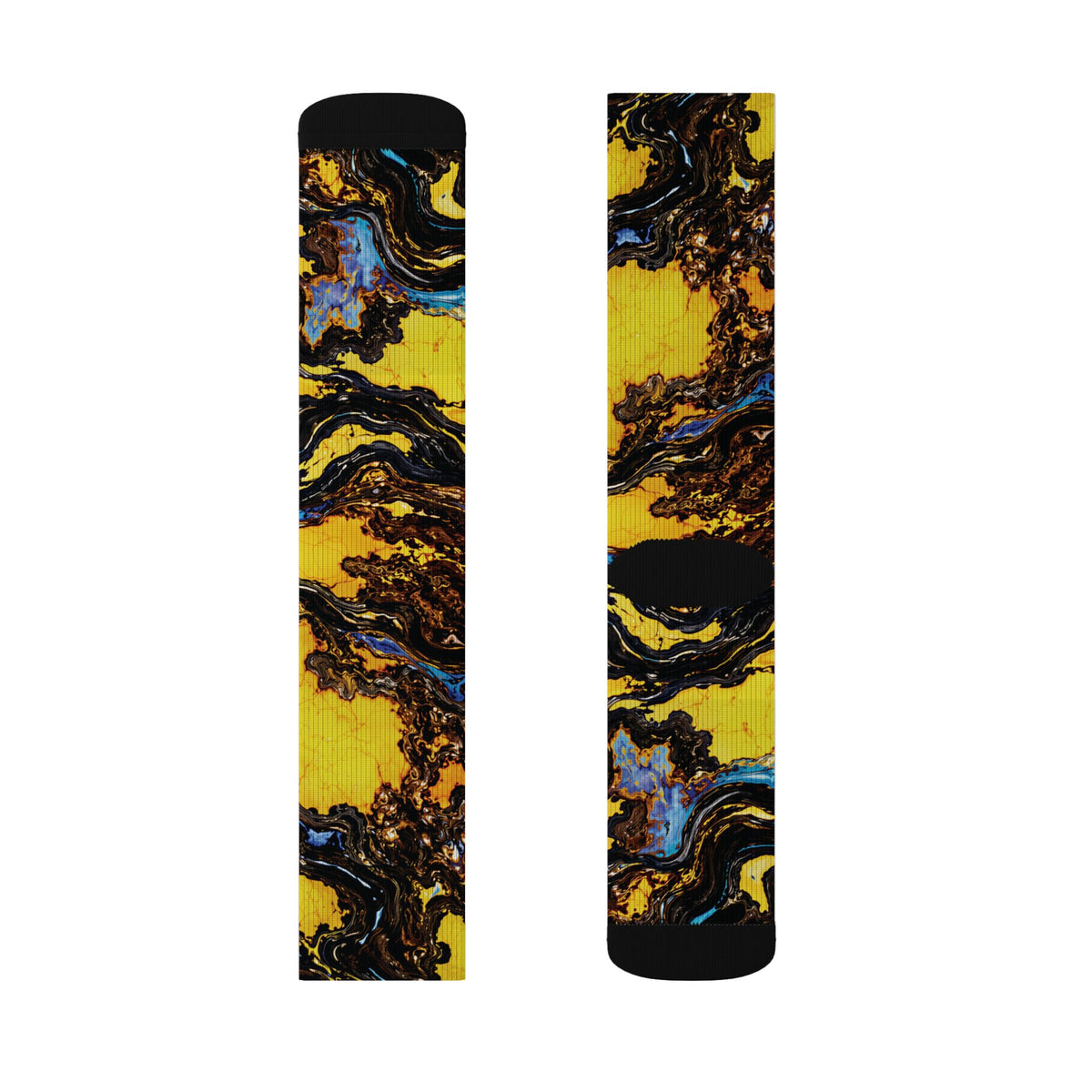 Socks, The Coolest Golden Swirl Art Crew Socks