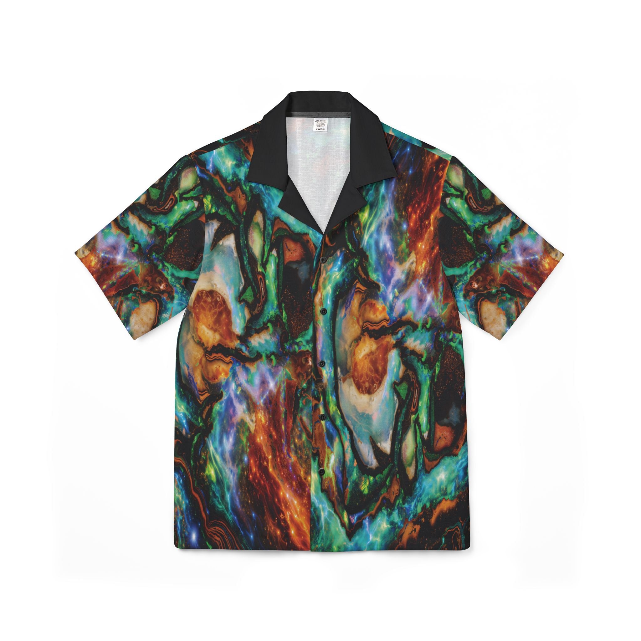 Galactic Opal Hawaiian Button Shirt Casual Wear