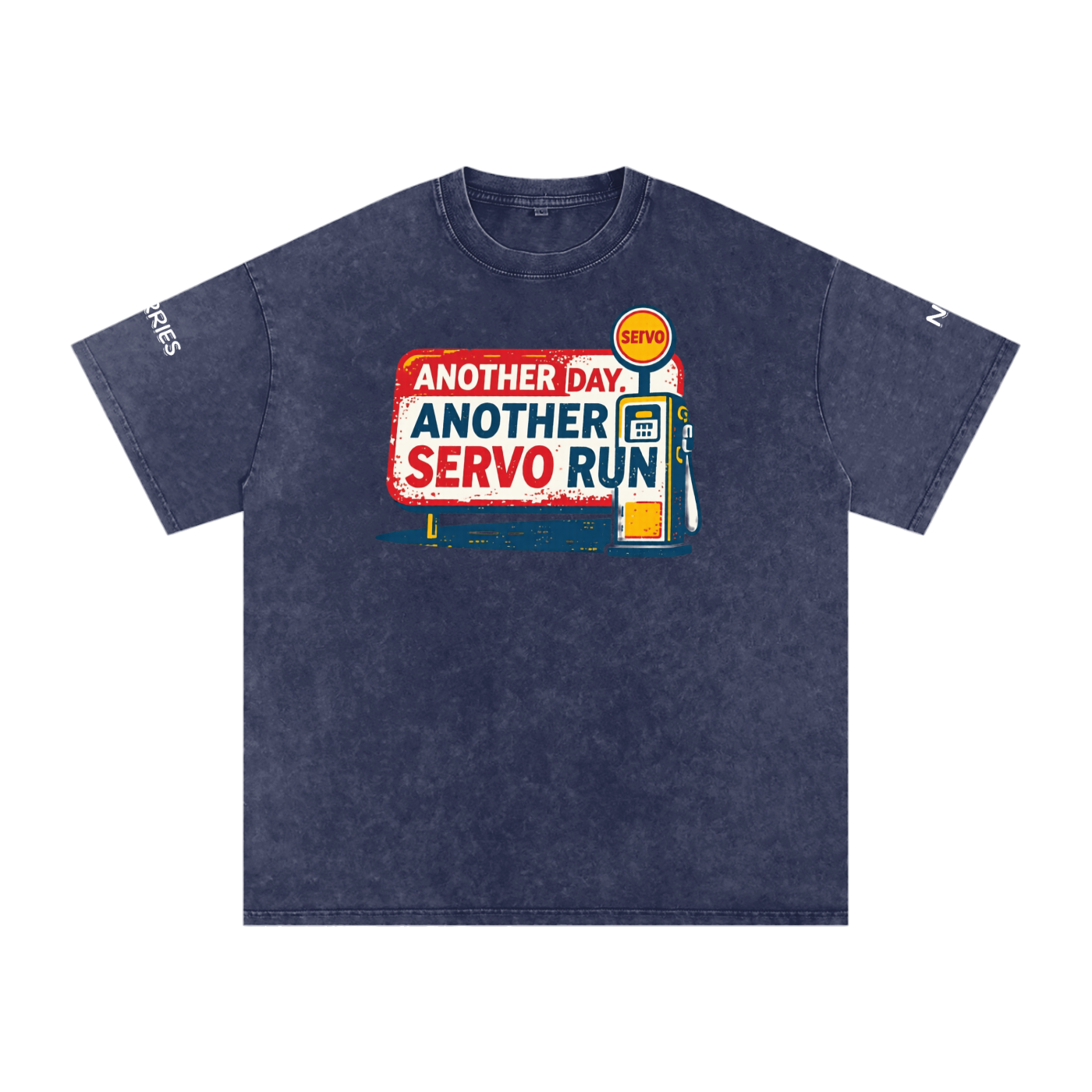 Not the Usual Snow Washed Oversized Cotton T-Shirt Another Day Servo Run Tee