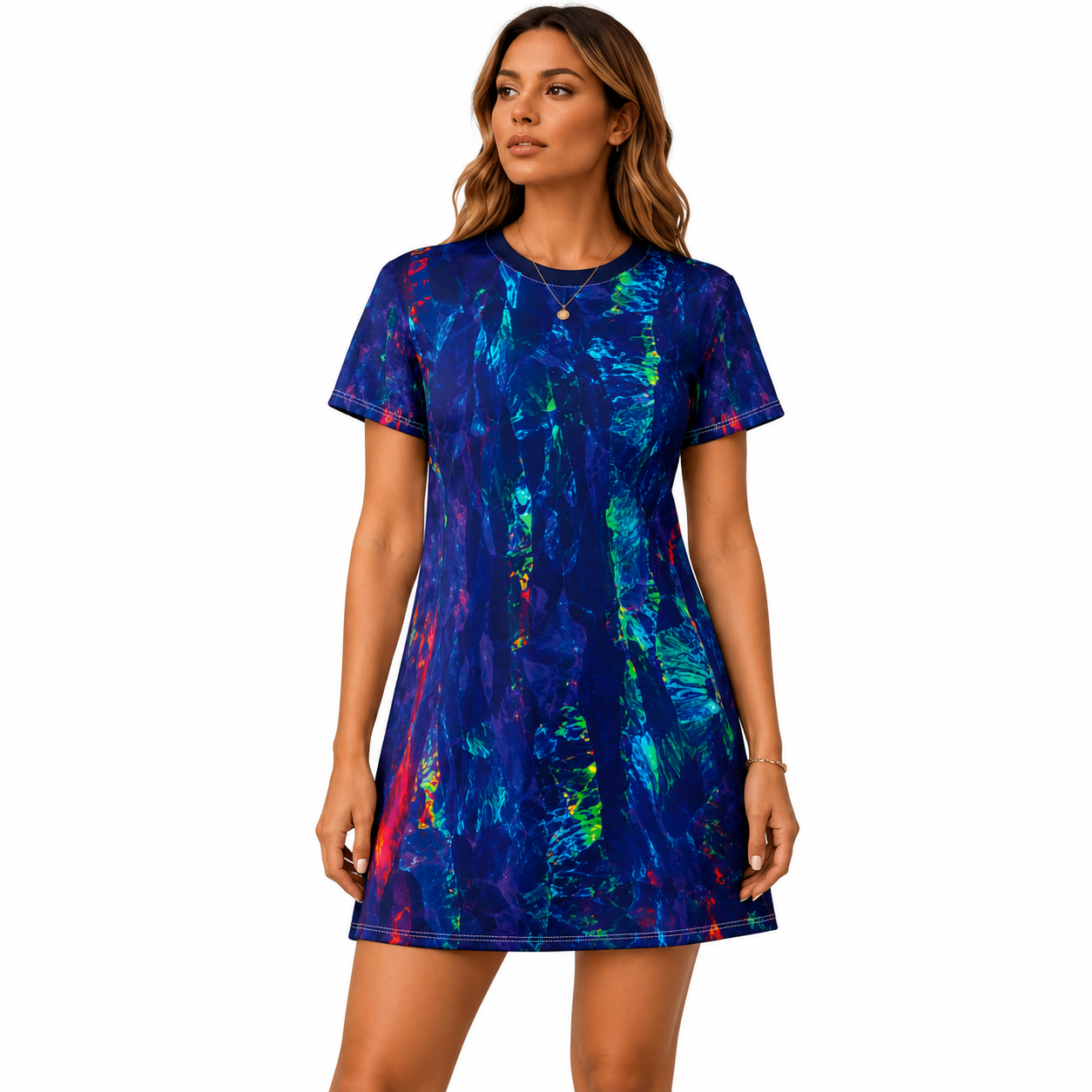 T-Shirt Dress, Not Just an Electric Tide A-Line Tee