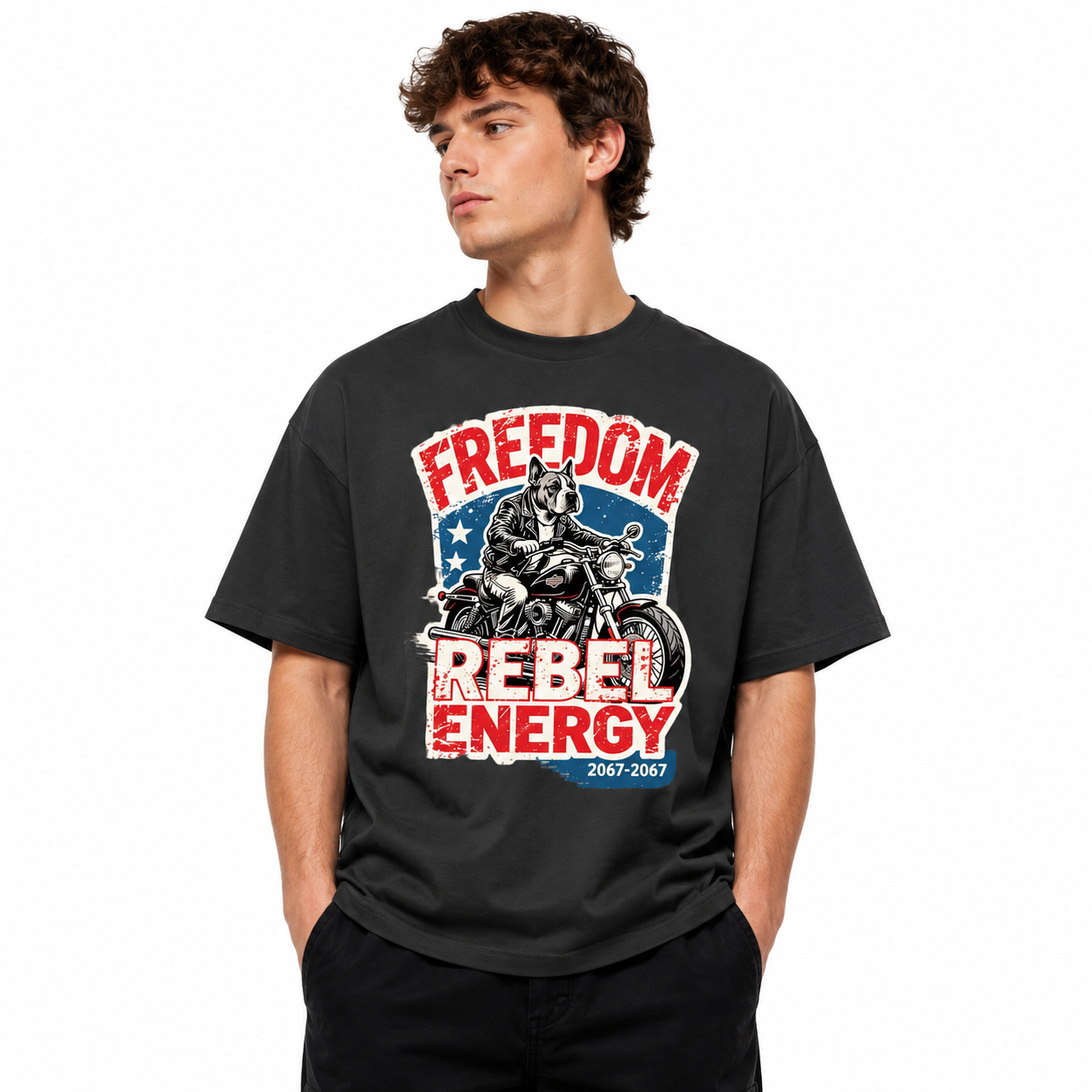 Cotton T-Shirt, Not The Regular Freedom Runs Wild Boxy Tee