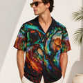 Not Asking Permission Galactic Marble Opal Hawaiian Camp Shirt