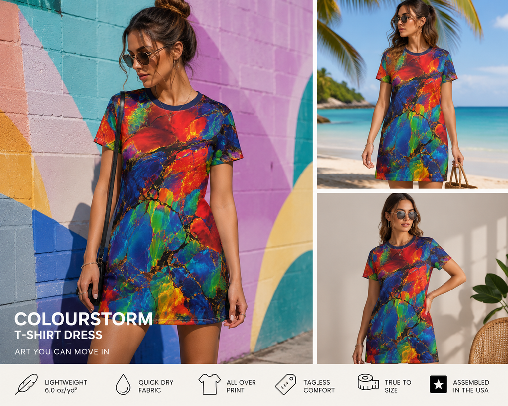 Not Your Normal Colourstorm T-Shirt Dress