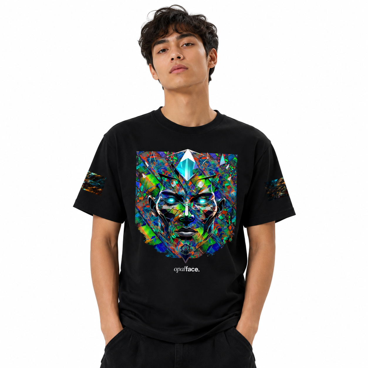 Not Your Normal Prism Face Tee Seamless Cotton T-Shirt