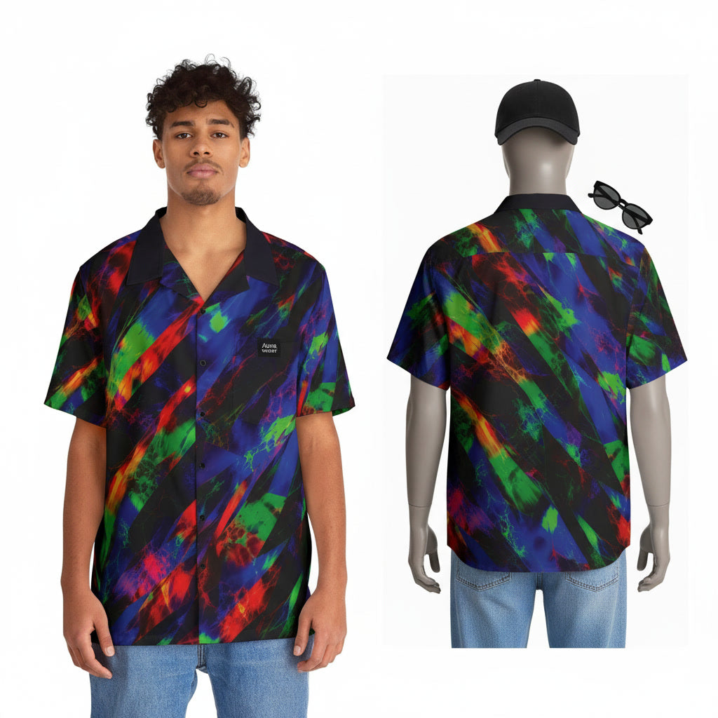 Not For The Colour Shy Opal Brushstroke Hawaiian Shirt