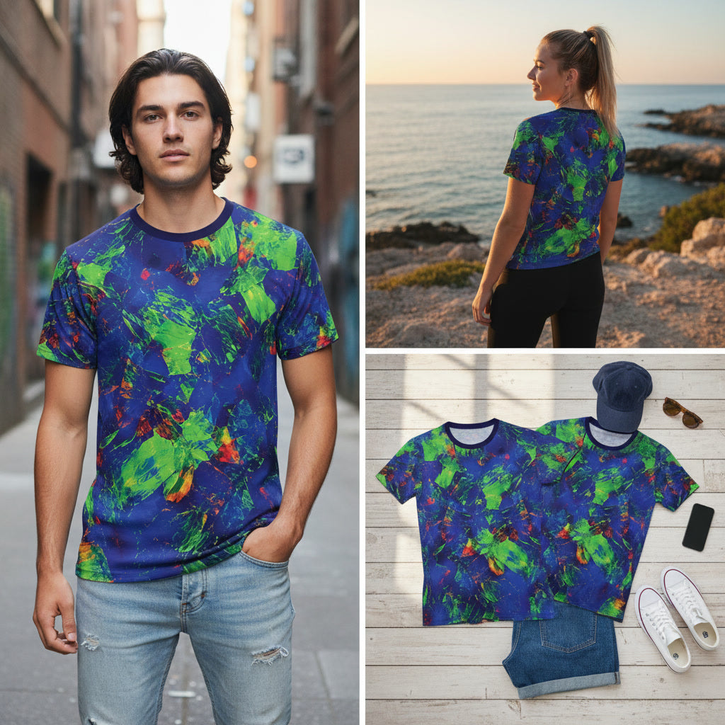 T-Shirt, Not Your Basic Verdant Voltage Opal Tee Splash