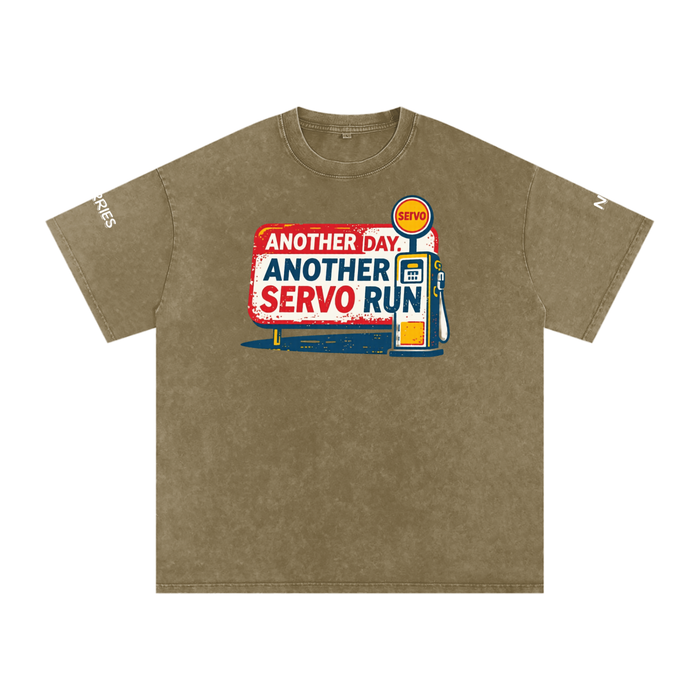 Not the Usual Snow Washed Oversized Cotton T-Shirt Another Day Servo Run Tee