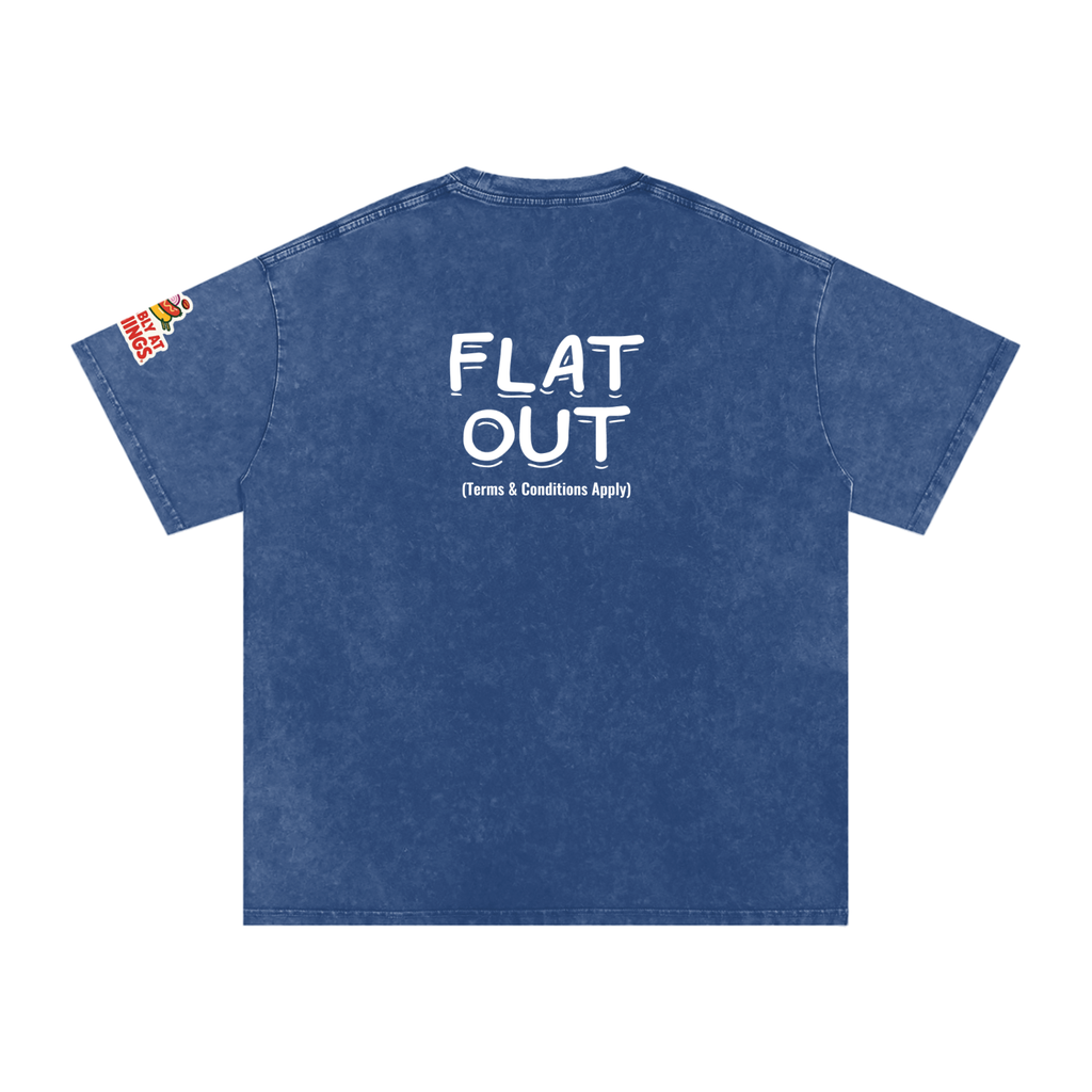 Not The Ordinary Snow Washed Oversized Cotton T-Shirt Flat Out Weekend Uniform Tee